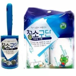 의류용 먼지제거 테이프크리너I자세트+리필2P 휴대용/리필/손잡이/찍찍이/테이프/먼지/테이프트리너