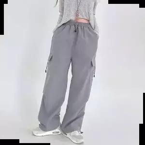 여자 힙합 댄스복 와이드 카고 팬츠 스트링 조거 바지