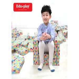 3) 쿠쿠토이즈 종이벽돌블록(중형) 멀티 50pcs(74557)