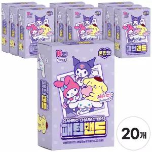 산리오캐릭터즈 패턴밴드 혼합형 16매입 20box 산리오 키즈 어린이 유아 반창고
