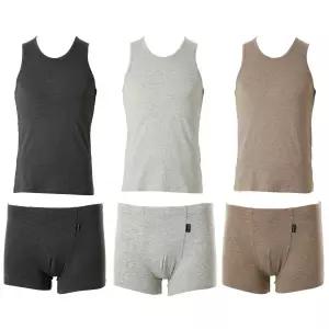 [롯데백화점]비너스 [런닝+팬티세트]모달면 멜란지 캐주얼 심플 남성런닝 드로즈팬티 [VMVQ731]