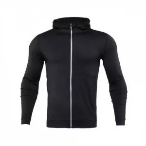 머슬핏 탁월한 신축성 통풍성 메쉬 소재 후드 집업