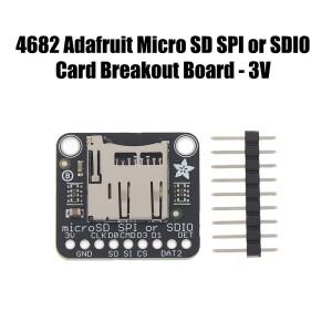 전자제품용 4682 Adafruit 마이크로 SD SPI  SDIO 카드 브레이크아웃 모듈 브레이칭 보드 3V 전용
