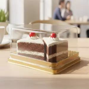 바라던리빙 직사각 디저트용기 금색 조각케익박스