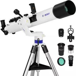 SVBONY SV520 고성능 90mm 구경 800mm 초점 거리 AZ 마운트가 장착된 굴절기 PL10mm 초보자를 위한 망원