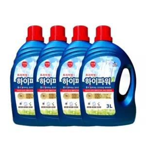 CJ 이츠웰 프리미엄 액체세제 하이파워 3L X 4개 피부 저자극 고농축 세탁세제