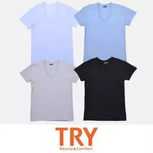 (트라이)심플 베이직 4색 남성 반팔 면런닝 반팔런닝 남성런닝 남자반팔