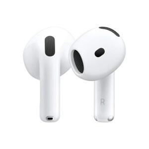 AirPods 4 무선 이어버드, 블루투스 헤드폰, 개인화된 공간 오디오, 땀 및 방수, USB-C 충전 케이스, H2 칩, 최대 30시간의 배터리 수명, iPhone을 위한 간편한 설정