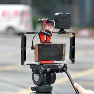 방송 촬영용 휴대폰 핸드그립 거치대 동영상 비디오 삼각대 스탠드