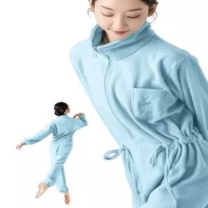 우주복 땀복 점프 발레 차코트 써니블루 워머 점프수트 웜업