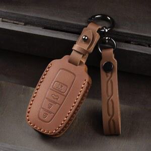 차키케이스 도요타 아발론 캠리 RAV4 프리우스 CHR HR 코롤라 랜드 크루저 프라도 가죽 자동차 스마트 단추 케이스 커버 가방 키체인