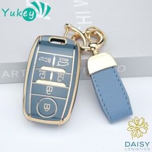 6버튼 T 자동차 리모컨 키 케이스 커버 포브 기아 뉴 세도나 그랜드 카니발 리 소렌토 L580 더블 액세서리