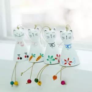 도자기 고양이 풍경종 풍경 문종 현관종 문벨 도어벨 선물 개업 집들이