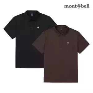 몽벨 남성 단작 로고 카라 반팔 티셔츠