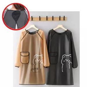 방수 앞치마 빅사이즈 작업복 긴팔 주방 김장 긴소매 성인미술가운 미용실