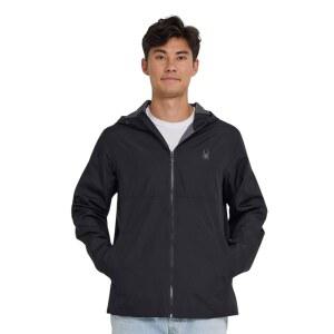 스파이더 패커블 레인 재킷 남성 u2013 방수 바람막이 후드, 경량 레인코트 슬라이커, 여행, 골프, 낚시