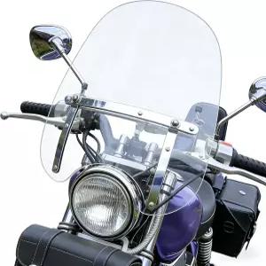 Areyourshop 대형 18인치 x16인치 윈드실드 윈드스크린(7/8인치 1인치 핸들바용) 혼다 CT125 크루저 및