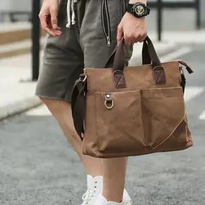 남성 노트북 비즈니스 직장인 캔버스 남성 서류가방 가방 숄더백 가벼운 데일리 다용도 크로스 캐주얼 방수