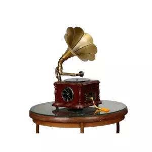빈티지 축음기 나팔 전축 브라스 인테리어 LP 클래식 복고풍 멜로디