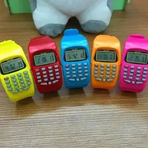 아동 계산기 어린이 학습용 휴대용 시계 계산기 학용품 플라스틱 실리콘 디지털 귀여운 다기능 손목 알람