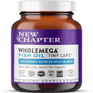 새로운 챕터 홀메가 피쉬 오일 보충제 작은 캡슐 1회 제공량당 2000mg 임상적으로 입증된 야생 알래스카