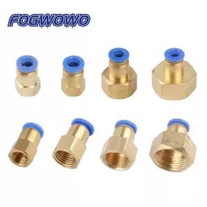 수고 연결구 커넥터 조인트 5피스 호스 인터페이스 6mm 8mm 1/8 1/43/8 1/2 암나사 황동 슬립 잠금 장치 퀵