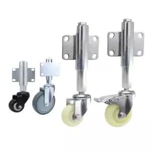 대문바퀴 충격방지 휠 저소음 스테인레스 쇼바 범용 3인치 스틸 나일론 회전 바퀴