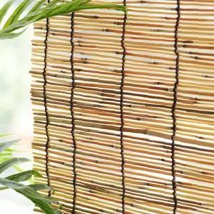 대나무 발 갈대 블라인드 88cm 120cm 2개 묶음 창문 가림막 햇빛 차단