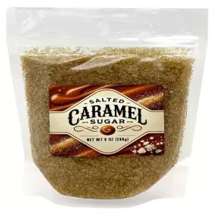 크래트 솔티드 카라멜 맛 설탕 - 8온스 리셀러블 백 구운 제품 칵테일 리밍 커피 토핑 프라페 유색 스크림
