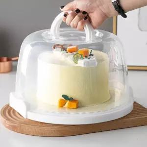 다회용 케이크 상자 디저트 용기 재사용 투명 떡 포장용기 보관함 쉬폰케익 원형 둥근