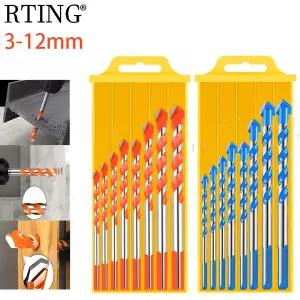 호환  타일 벽돌 시멘트 콘크리트 유리 플라스틱 콘크리트 블록 나무 3-12mm 드릴 비트 세트 드릴링 도구에