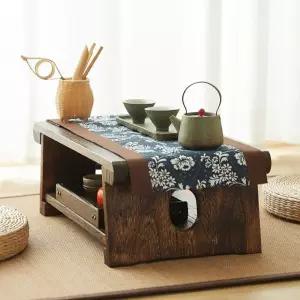 접이식 거실 테이블 오동나무 일본식 원룸 책상 소파