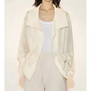 여자 실크 캐주얼 솔리드 코트 스트링 누에 자켓 재킷 OP1
