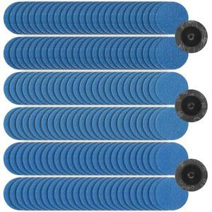 [미국배송] JEYAO 150개 다이 그라인더 샌딩 디스크 2인치 체인지 퀵 디스크 세트 표면 컨디셔닝 롤 락 준비 스트립 폴리시 마감 버 러스트 (36#60#80#)