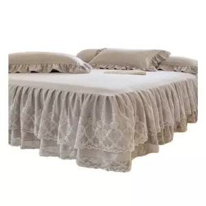 라지킹매트리스 침대패드 이불커버 밀크 보라색 화이트 단품방수패딩침대