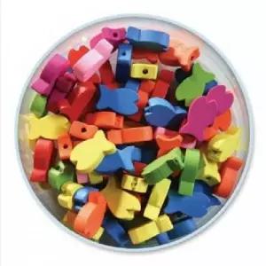 유니아트 5000 모양비즈 34번 나무비즈 물고기 / 107516