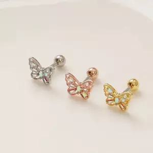 1+1) 써지컬 피어싱 오로라 나비 3종 택1 써지컬 피어싱 써지컬피어싱 큐빅귀걸이