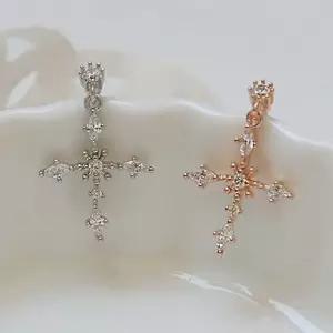 1+1) 써지컬 피어싱 큐빅 크로스 2종 택1 써지컬 피어싱 써지컬피어싱 큐빅귀걸이