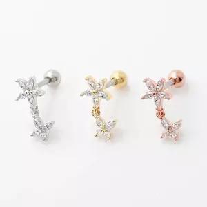 1+1) 써지컬 피어싱 플라워 샤워 3종 택1 써지컬 피어싱 써지컬피어싱 큐빅귀걸이