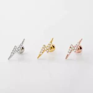 1+1) 써지컬 피어싱 리틀썬더 3종 택1 써지컬 피어싱 써지컬피어싱 큐빅귀걸이