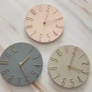 거실 벽 시계 인테리어 북유럽 집들이선물 무소음 벽 시계 디자인 원형 선물용