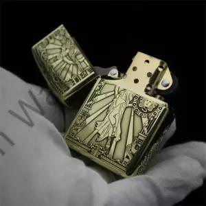 황동 아머 5면조각 전신 아테나 ZIPPO 라이터