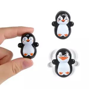 펭귄 모형 오뚝이 플라스틱 흔들 아기 오뚝이 장난감 유아 귀여운 장식용 데스크 유아용 소품 책상 발달