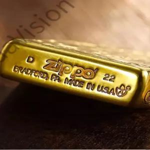 황동 아머 5면조각 재물 길상 ZIPPO 라이터