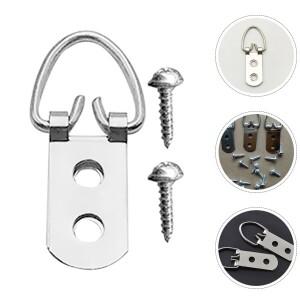 20개 금속 D링 걸이 고리 헤비 듀티 액자 벽 예술 거울용 안전 프레임 장착 하드웨어