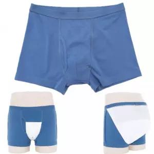 휴앤핏 남성 스판 앞뒤커버 요실금 팬티 방수 브리프 노인 안심 속옷 면 기저귀 팬티라이너