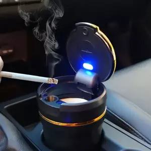 차량용 냄새 차단 재떨이 밀봉 담뱃재떨이 대용량 차량용 재떨이 실내 휴대용 거치대 분리형 밀폐형 용이