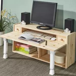 접이식 좌식 책상 삼나무 수납 나무 원목 좌식 책상 모니터 테이블 받침대 독서대 수납함 컴퓨터