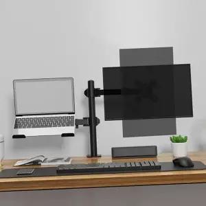 노트북 모니터 암 컴퓨터 데스크 거치대 듀얼 모니터 암 책상 브라켓 받침대 높이