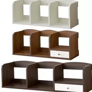 책상 위 책꽂이 공간활용 학생용 정리용 서랍형 책꽂이 우드 수납형 테이블 서재용 선반형 수납함 정리함